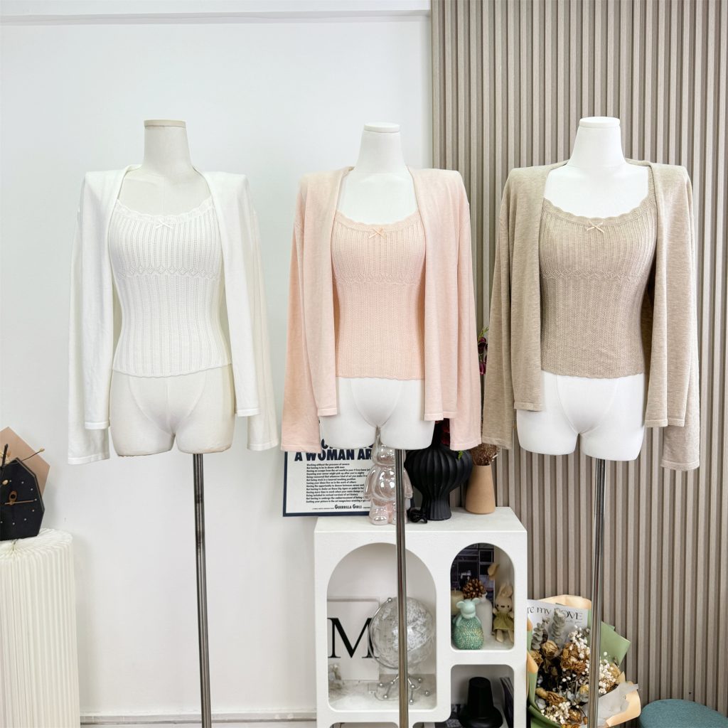Fbblimit Wool Blend Cami and Cardigan Two-Piece Knit Set