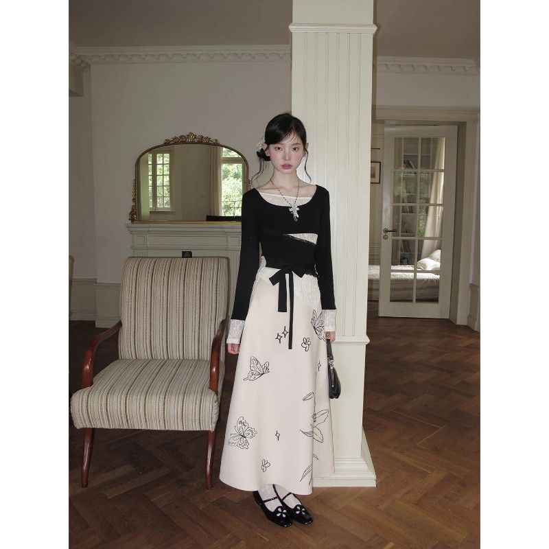 Women's Sheer Lace Patchwork Top with Adjustable Waist Summer 2026 - Image 4